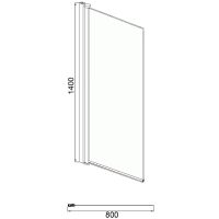 Товар: Шторка на ванну Azario Merrit 80 AZ-NF6211-1 800 профиль Серебро стекло прозрачное - фото 2 Шторка на ванну Azario Merrit 80 AZ-NF6211-1 800 профиль Серебро стекло прозрачное — фото 2, Шторки для ванной распашные