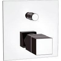 Смеситель для душа Remer Qubica Thermo QT09 с термостатом Хром — фото 1, Смеситель для душа