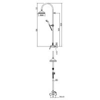 Душевая система Gattoni Orta 2795/PDV0 OLD Бронза — фото 2, Душевые стойки