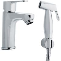 Смеситель для раковины Swedbe Olymp 1860 с гигиеническим душем Хром — фото 1, Смесители для раковины