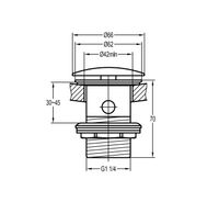 Донный клапан CEZARES ECO-SAT-BORO — фото 3, Донные клапаны