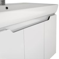 Тумба Q (D), 80 см, подвесная, 3 дверцы, белый глянец арт-99.1003 — фото 10, Тумбы под раковину