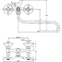 Смеситель для ванны Haiba HB2208 универсальный Хром — фото 2, Для душа и ванны