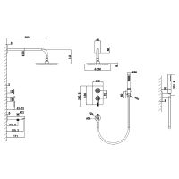 Душевая система Bronze de Luxe 1760'S 6630CC Хром — фото 2, Встраиваемые душевые комплекты