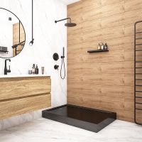 Акриловый поддон для душа Melodia della vita Square 120x80 MTYSQ12080Bk Черный — фото 3, Акриловые душевые поддоны