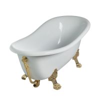 Ванна из искусственного камня Veragio Gialetta 170x80 26932 ножки Золото — фото 3, Ванны из искусственного камня