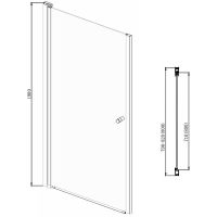 Душевая дверь Azario Alberta AZ-NK6211 800 профиль Серебро стекло прозрачное — фото 2, Распашные душевые двери