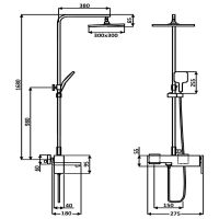 Душевая система ALMAes Tena TVZ-1826 Хром — фото 6, Душевые стойки