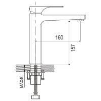 Смеситель для раковины Rose R10 R1001 Хром — фото 2, Смесители для раковины