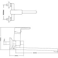 Смеситель для ванны Melodia della vita Etude универсальный Хром арт-MDV30041 — фото 2, Смеситель для ванны