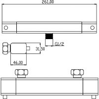 Смеситель для душа Swedbe Mercury 9052 с термостатом Хром — фото 2, Смеситель для душа