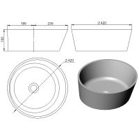 Товар: Раковина-чаша Holbi Almatea 42 1.02.002.11.1 Белая матовая - фото 6 Раковина-чаша Holbi Almatea 42 1.02.002.11.1 Белая матовая — фото 6, Раковины накладные