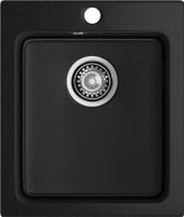 GRANFEST Мойка PRACTIK 505 1-чаша 505*427мм черный арт.GF- — фото 2, Кухонные мойки