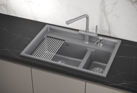 Granula-KS-, кухонная мойка, кварц арт-7302, АЛЮМИНИУМ — фото 2, Кухонные мойки