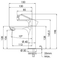 Смеситель для раковины Remer Energy EY12NO Черный матовый — фото 2, Смесители для раковины