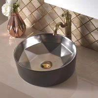 Товар: Умывальник накладной, круглый, чёрный/хром, Point Феникс 41, PN43151BC - фото 3 Умывальник накладной, круглый, чёрный/хром, Point Феникс 41, PN43151BC — фото 3, Мини-раковины