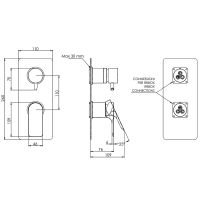 Смеситель для душа Remer Infinity I92KBNO Черный матовый — фото 2, Смеситель для душа