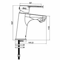 Товар: Смеситель для раковины Swedbe Olymp 1810 Хром - фото 2 Смеситель для раковины Swedbe Olymp 1810 Хром — фото 2, Смесители для раковины