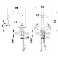 Смеситель для раковины Lemark Partner Хром арт-LM6547C — фото 2, Смесители для раковины