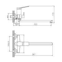 Товар: Смеситель для ванны Haiba универсальный Хром арт-HB22572 - фото 2 Смеситель для ванны Haiba универсальный Хром арт-HB22572 — фото 2, Смеситель для ванны