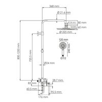 Товар: Душевой комплект со смесителем арт-A185.067.058.WM - фото 11 Душевой комплект со смесителем арт-A185.067.058.WM — фото 11, Душевые стойки