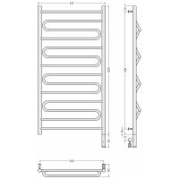 Электрический полотенцесушитель Сунержа Элегия 3.0 1200x600 R 30-5819-1260 Белый матовый — фото 2, Электрические полотенцесушители