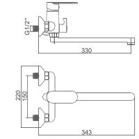 Товар: Смеситель для ванны Accoona H54 A7154 универсальный Хром - фото 4 Смеситель для ванны Accoona H54 A7154 универсальный Хром — фото 4, Смеситель для ванны