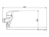 Смеситель для ванны Сантаком StOmega 3307НД универсальный Хром — фото 2, Смеситель для ванны