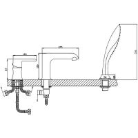 Товар: Смеситель на борт ванны Haiba HB80805-8 Белый Хром - фото 4 Смеситель на борт ванны Haiba HB80805-8 Белый Хром — фото 4, Смесители на борт ванны