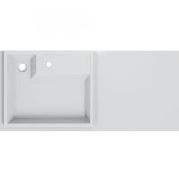 Раковина СанТа Юпитер 110 L 900131 на стиральную машину Белая — фото 8, Раковины подвесные