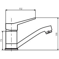 Смеситель для раковины Dorff Optima D2021001 Хром — фото 3, Смесители для раковины