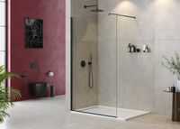 Душевая перегородка CEZARES LIBERTA-L-1-115-C-NERO — фото 1, Душевые перегородки