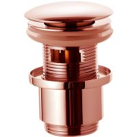Донный клапан Remer 905CC2114RL click-clack Медь глянцевая — фото 1, Раковины и столешницы. Выпуски для умывальников