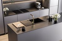 Мойка для кухни ALVEUS GRANITAL CADIT 40 CARBON - G91 860 X 500 1X в комплекте с сифоном 1132823, — фото 2, Кухонные мойки