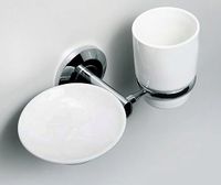 Товар: Аксесс Rhein K-6226CO Держатель стакана и мыльницы, (блистер), КЕРАМИКА, хром, WasserKRAFT - фото 3 Аксесс Rhein K-6226CO Держатель стакана и мыльницы, (блистер), КЕРАМИКА, хром, WasserKRAFT — фото 3, Комплектующие для туалета