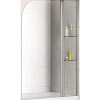 Шторка на ванну Good Door Screen HS-100-C-CH 100 профиль Хром стекло прозрачное — фото 1, Шторки для ванной распашные