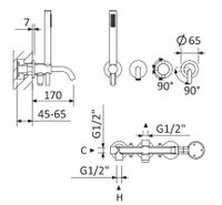 Товар: Встраиваемый смеситель для ванны и душа CEZARES LEAF-VDIM3-D-L-01 - фото 2 Встраиваемый смеситель для ванны и душа CEZARES LEAF-VDIM3-D-L-01 — фото 2, Смеситель для ванны