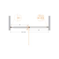 Душевая дверь CEZARES URBAN-B-12-130-C-CR — фото 2, Душевые двери в нишу