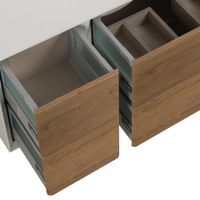 Шкафчик подвесной совместимый с базой под раковину CEZARES BELLAGIO 54719 Rovere tabacco — фото 3, Шкафы для ванной