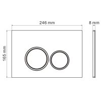 Товар: Клавиша смыва Iberica Blanca Esti-O IB.B082.007.000 Серая матовая - фото 2 Клавиша смыва Iberica Blanca Esti-O IB.B082.007.000 Серая матовая — фото 2, Кнопки смыва