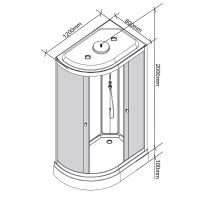 Товар: Душевая кабина Parly Classic Эконом 120x80 L EC1231L без гидромассажа - фото 3 Душевая кабина Parly Classic Эконом 120x80 L EC1231L без гидромассажа — фото 3, Душевые кабины