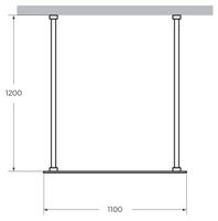 Душевая перегородка CEZARES LIBERTA-L-2-110-120-GR-NERO — фото 3, Душевые перегородки