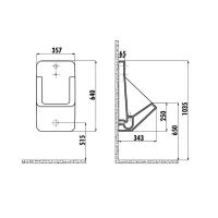 Писсуар Creavit TP640-00CB00E-0000 подвесной Белый — фото 2, Писсуары