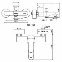 Товар: Смеситель для ванны Swedbe Neptune 1330 Хром - фото 2 Смеситель для ванны Swedbe Neptune 1330 Хром — фото 2, Смеситель для ванны