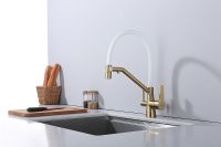 Смеситель для кухни Raglo R80.62.03 Золото матовое Белый — фото 33, Смесители для кухни