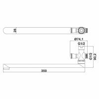 Товар: Излив для смесителя Swedbe Venado 0060 Хром - фото 2 Излив для смесителя Swedbe Venado 0060 Хром — фото 2, Изливы