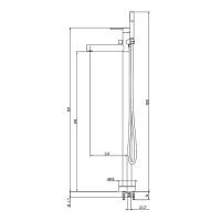 Смеситель для ванны Gattoni Circle One 9008/90NO Черный матовый — фото 2, Для душа и ванны