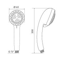 Товар: Ручной душ Melodia della vita Prime MKP20573P Хром - фото 2 Ручной душ Melodia della vita Prime MKP20573P Хром — фото 2, Лейки для душа