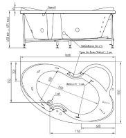 Акриловая ванна BellSan Индиго 168x110 R 4627171530264 без гидромассажа — фото 3, Акриловые ванны