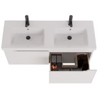 Тумба W, 125 см, подвесная, для умывальника "Гармония" 125 см или стеклянной столешницы W, 2 ящика,  — фото 16, Тумбы под раковину